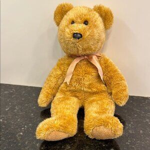 2001 Ty Beanie Buddy CASHEW Bear Approximately 15”- Tan